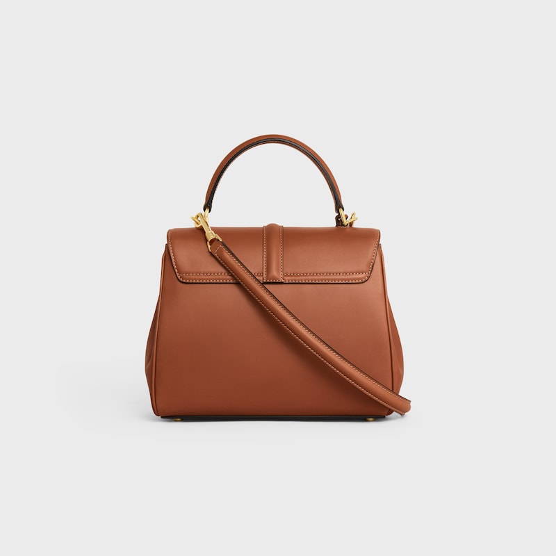 kleine 16er tasche aus naturbelassenem kalbsleder