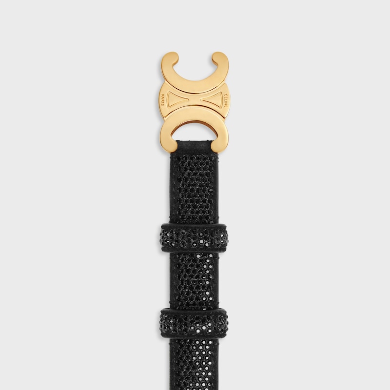 kleiner 18-mm-triomphe-gürtel aus wildleder mit strass