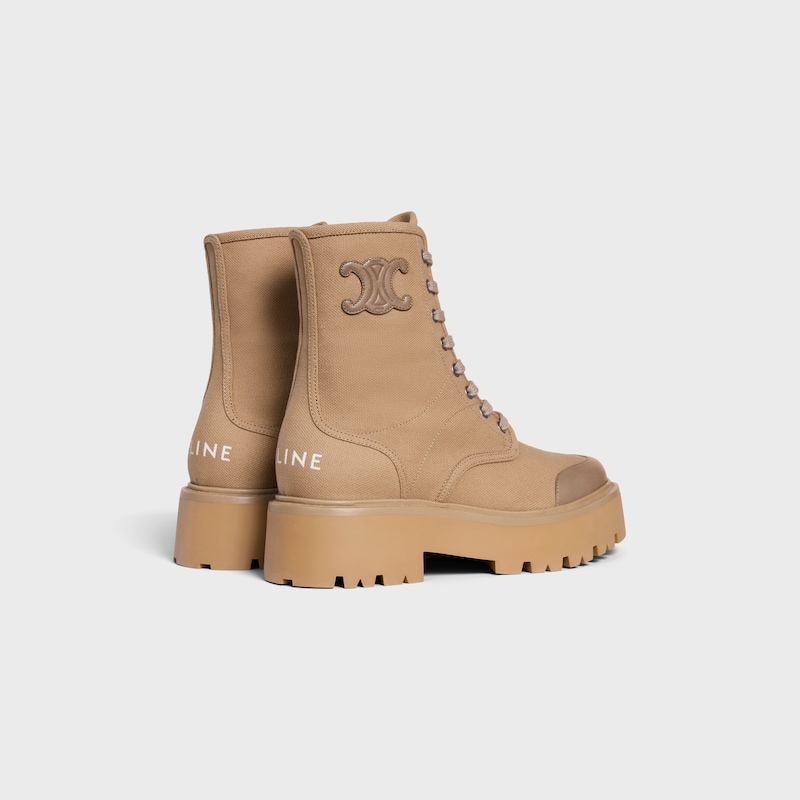 celine bulky schnÜrstiefel aus canvas kalbsleder
