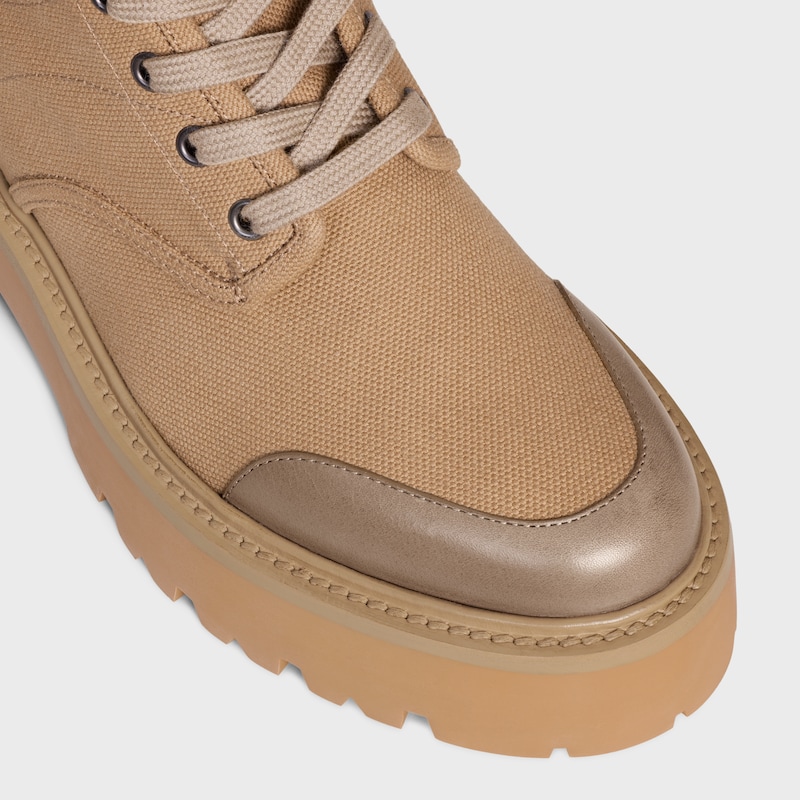 celine bulky schnÜrstiefel aus canvas kalbsleder