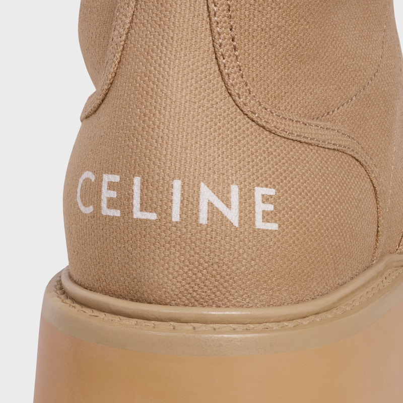 celine bulky schnÜrstiefel aus canvas kalbsleder