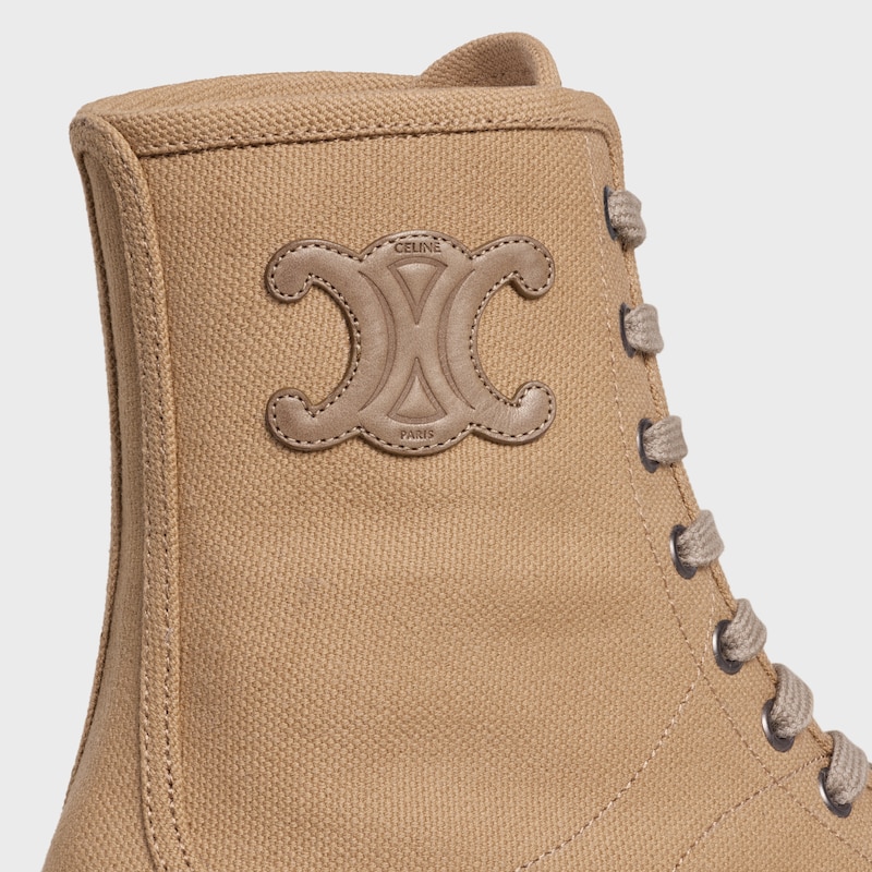 celine bulky schnÜrstiefel aus canvas kalbsleder
