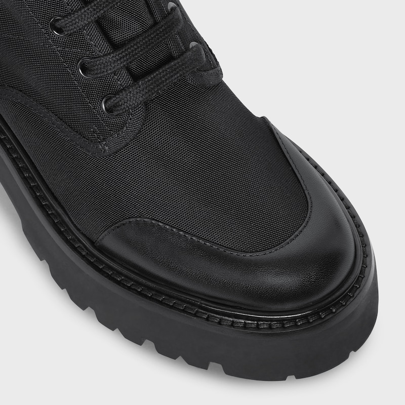 celine bulky schnÜrstiefel aus nylon und glÄnzender bulldogge