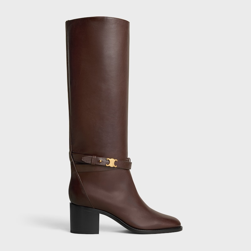 celine garance triomphe strap high boot aus kalbsleder