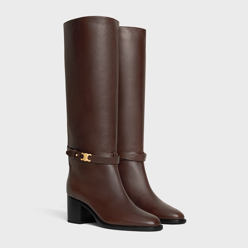 celine garance triomphe strap high boot aus kalbsleder