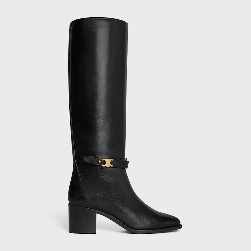 celine garance triomphe strap high boot aus kalbsleder