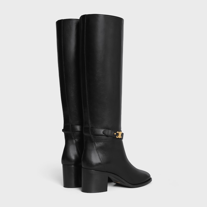 celine garance triomphe strap high boot aus kalbsleder