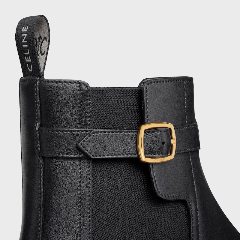 céline université chelsea-schuh in glänzendem bullenleder
