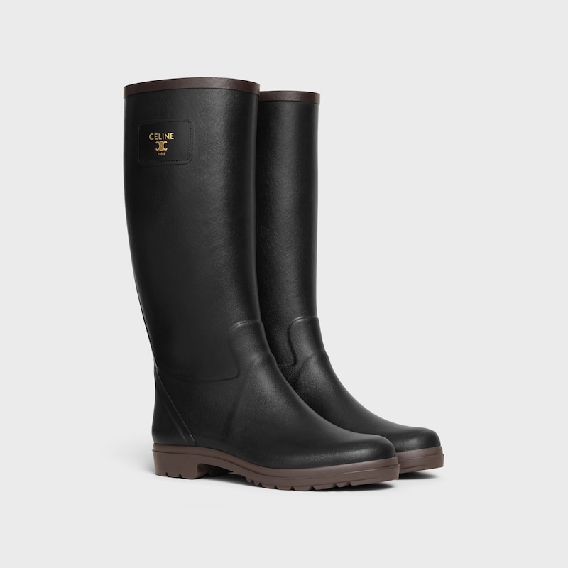 celine regenstiefel aus naturgummi
