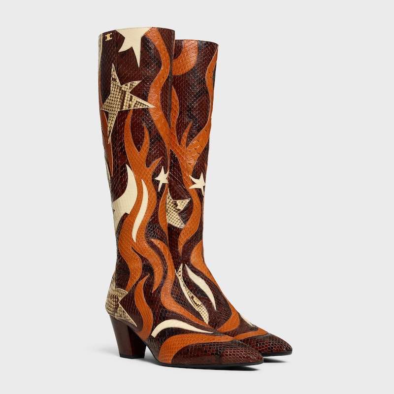 stage - high boot in python patchwork