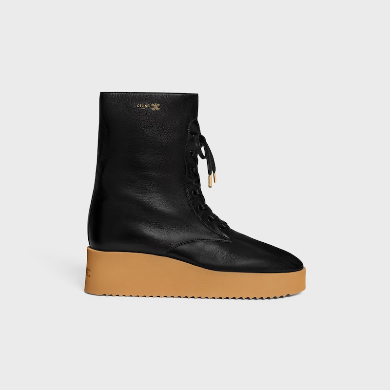 step - schnÜrstiefel aus glÄnzendem kalbsleder