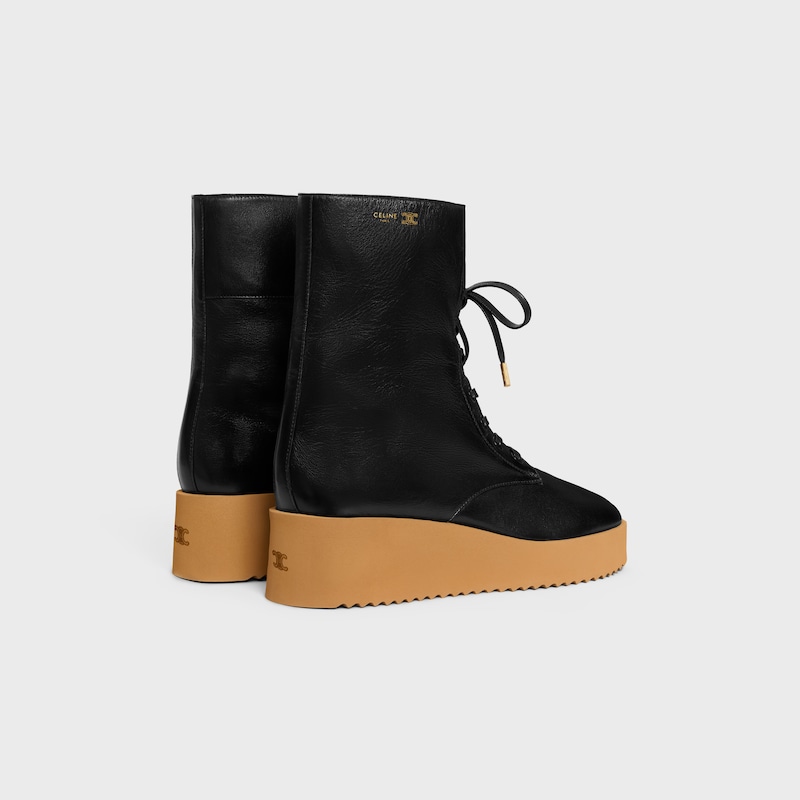 step - schnÜrstiefel aus glÄnzendem kalbsleder