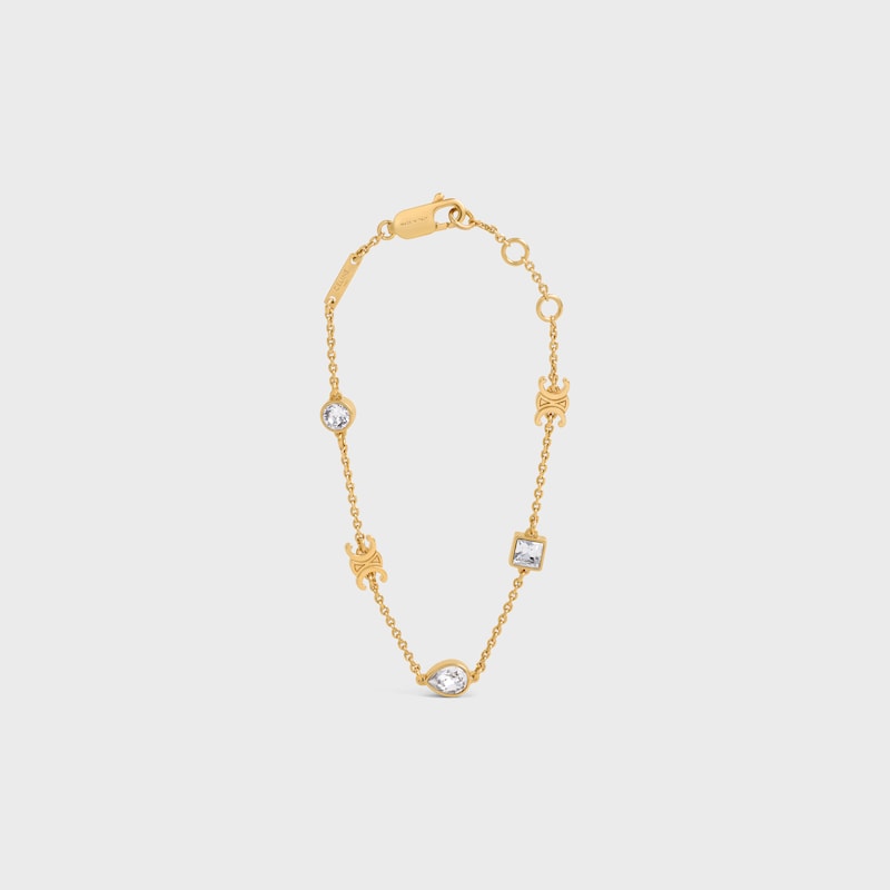 triumphe twinkle armband aus strass und messing mit goldfinish