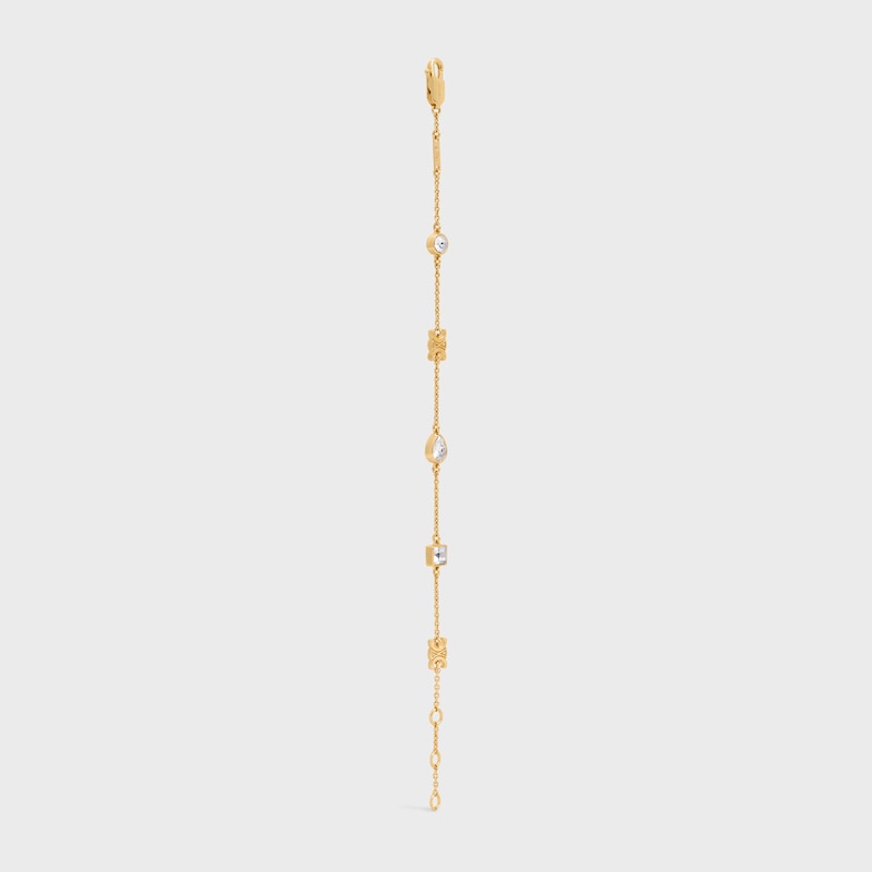 triumphe twinkle armband aus strass und messing mit goldfinish