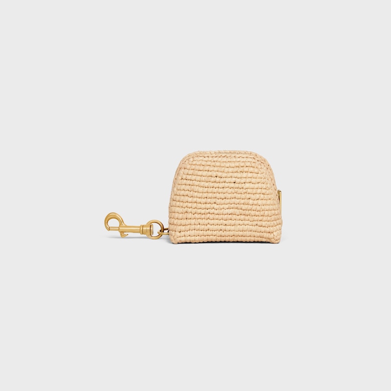 micro triomphe charm in raffia