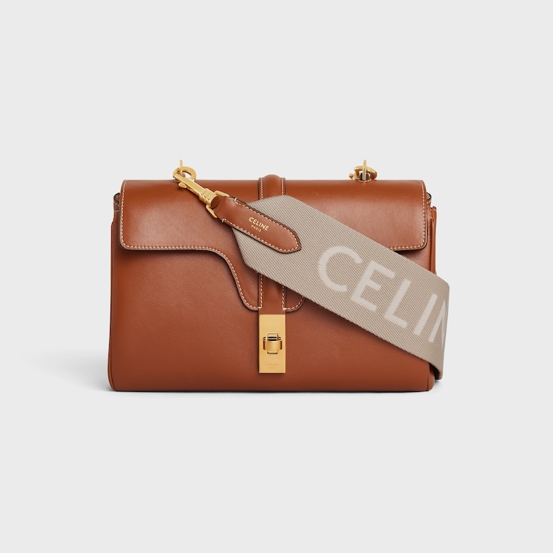 langer riemen aus wolle mit celine-jacquardmuster