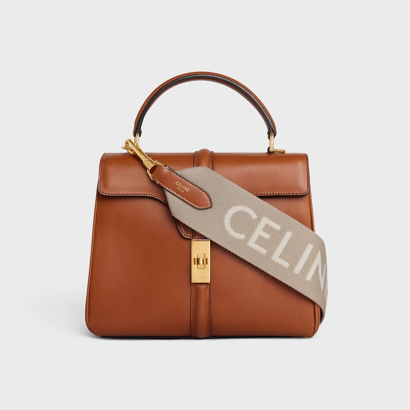 langer riemen aus wolle mit celine-jacquardmuster