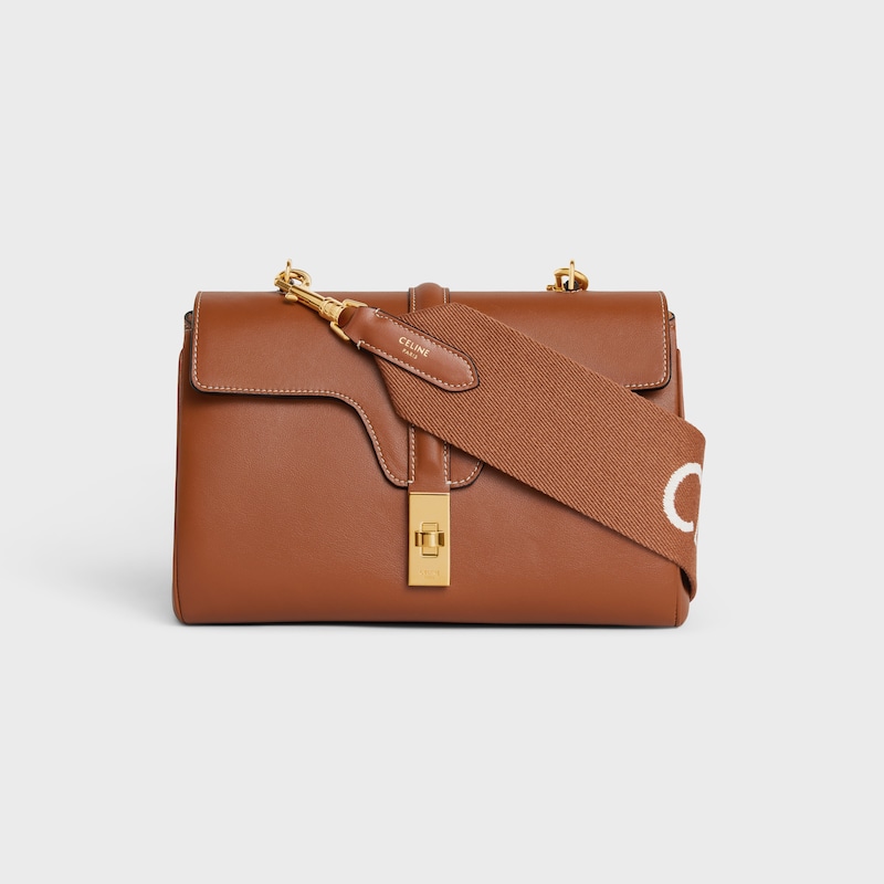 kurzer riemen aus wolle mit celine-jacquard
