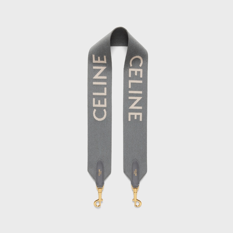 kurzer riemen aus wolle mit celine-jacquard