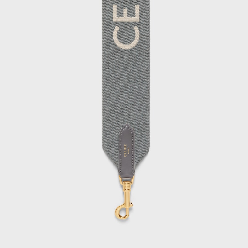 kurzer riemen aus wolle mit celine-jacquard
