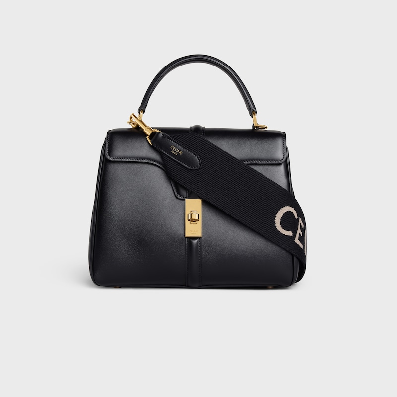 kurzer riemen aus wolle mit celine-jacquard
