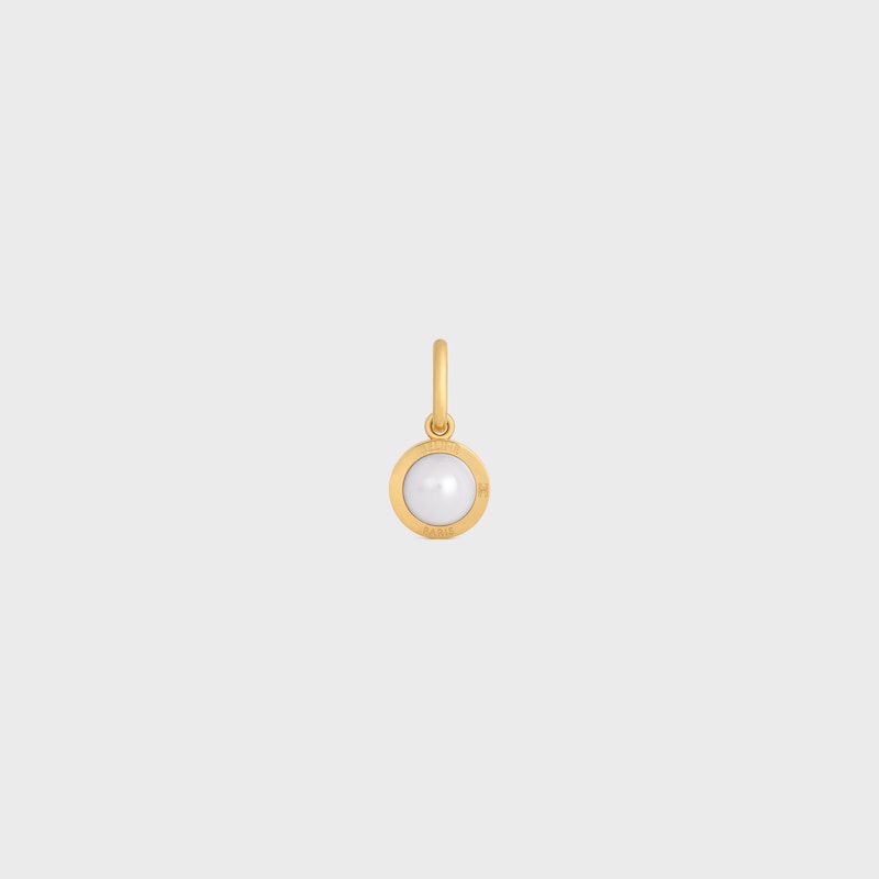 celine charms perle aus kunstharz und messing mit goldfinish