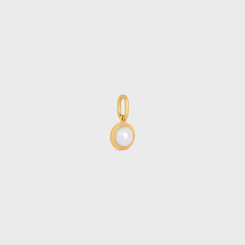 celine charms perle aus kunstharz und messing mit goldfinish