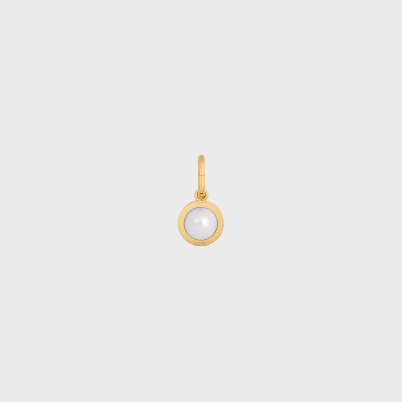 celine charms perle aus kunstharz und messing mit goldfinish