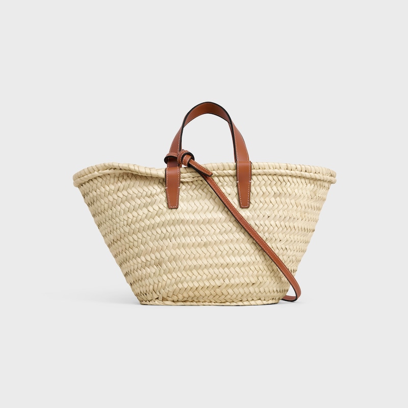 teen celine classic panier in palmblättern und kalbsleder