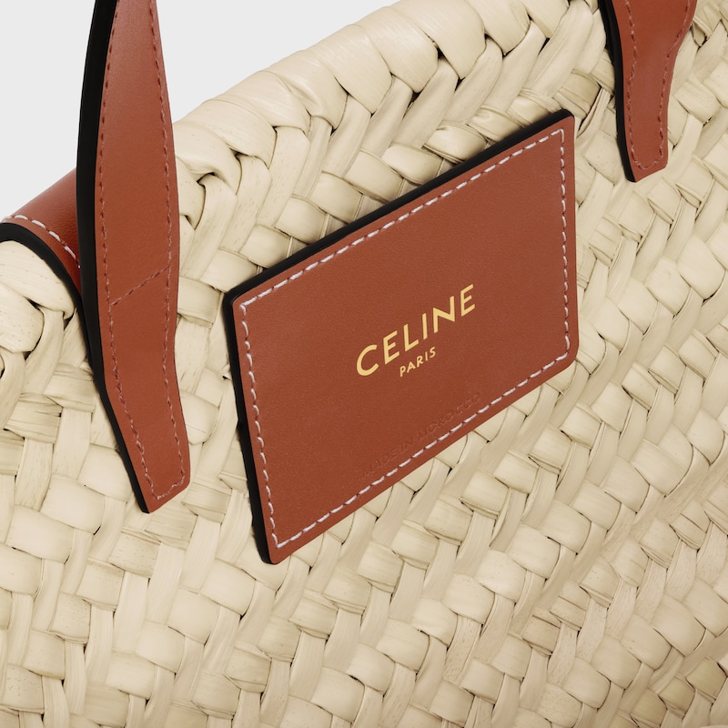 teen celine classic panier in palmblättern und kalbsleder