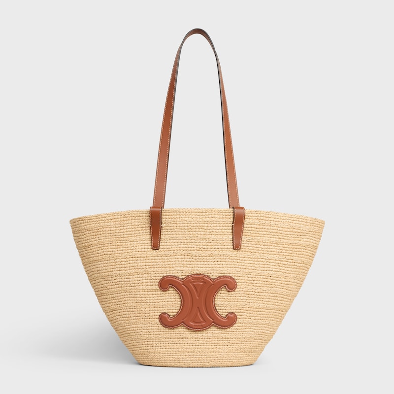mittelgeschmacksrichtung celine classic panier aus raffia und kalbsleder