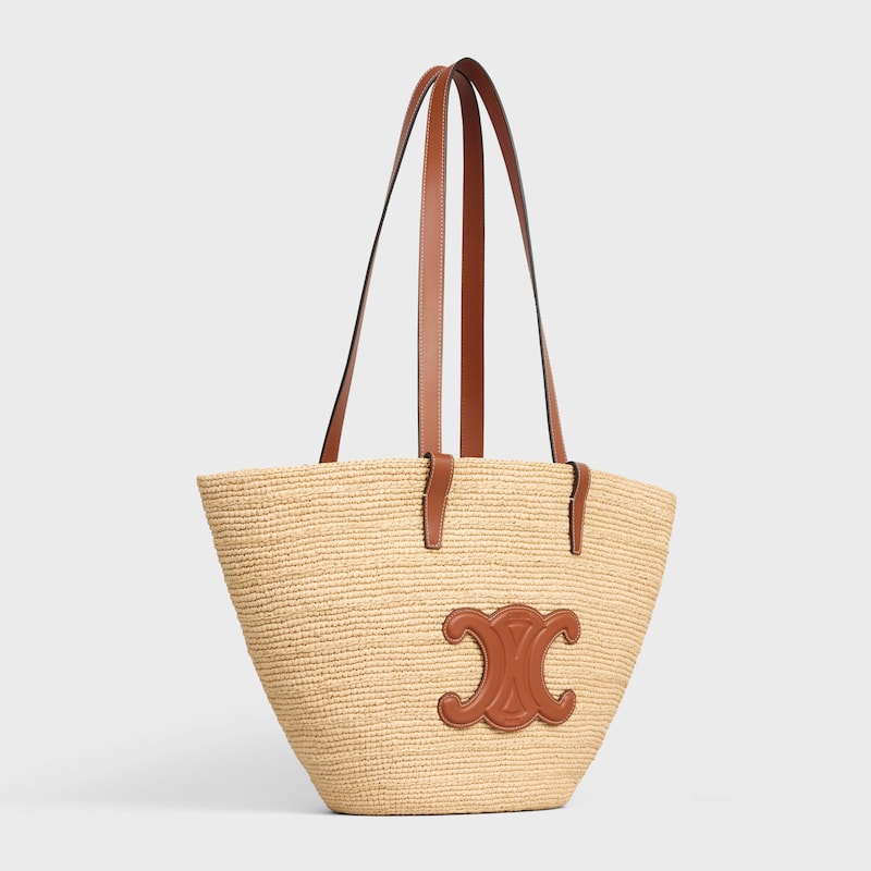 mittelgeschmacksrichtung celine classic panier aus raffia und kalbsleder