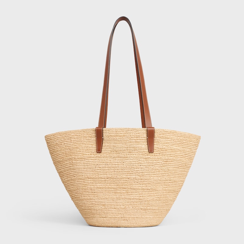 mittelgeschmacksrichtung celine classic panier aus raffia und kalbsleder