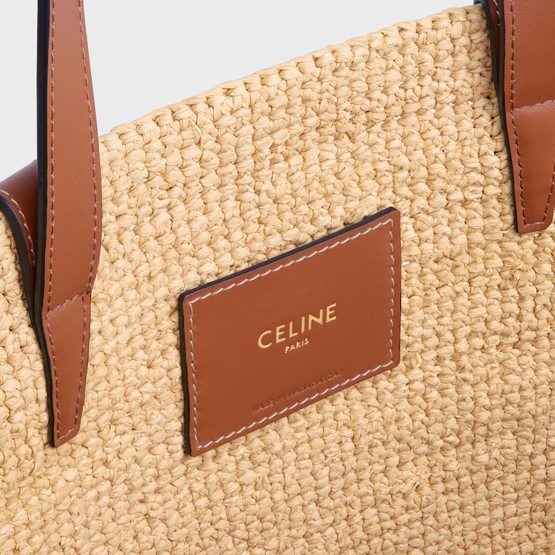mittelgeschmacksrichtung celine classic panier aus raffia und kalbsleder