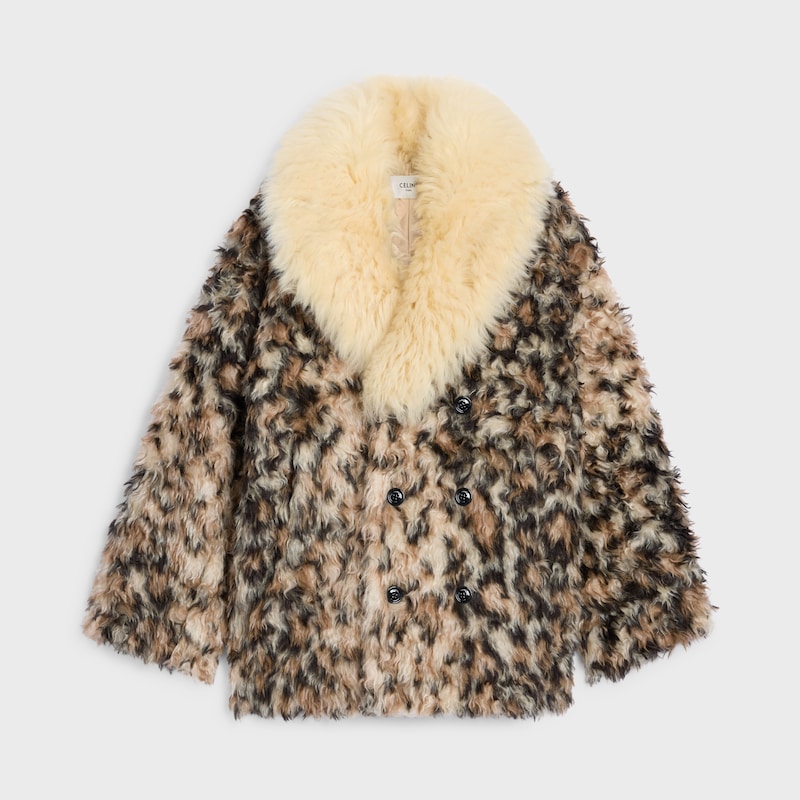 mantel aus mohair-alpaka