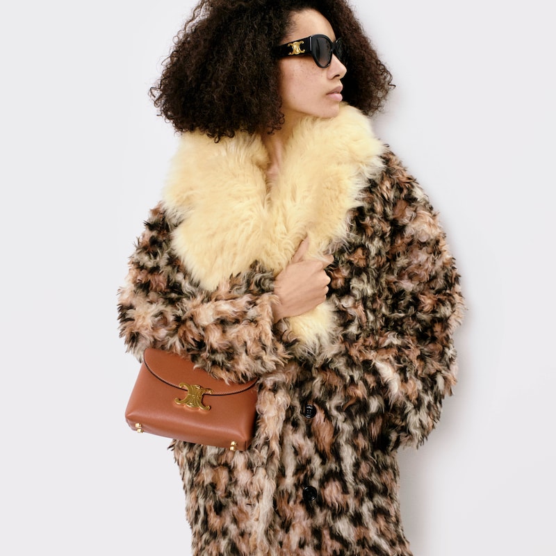 mantel aus mohair-alpaka