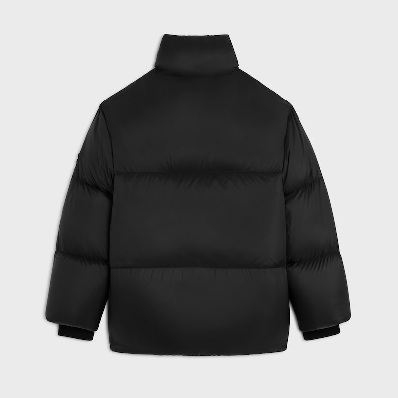 lange steppjacke aus leichtem nylon
