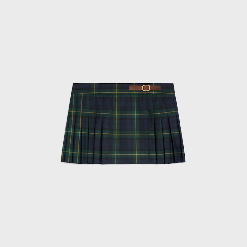 kilt-minirock aus tartanwolle