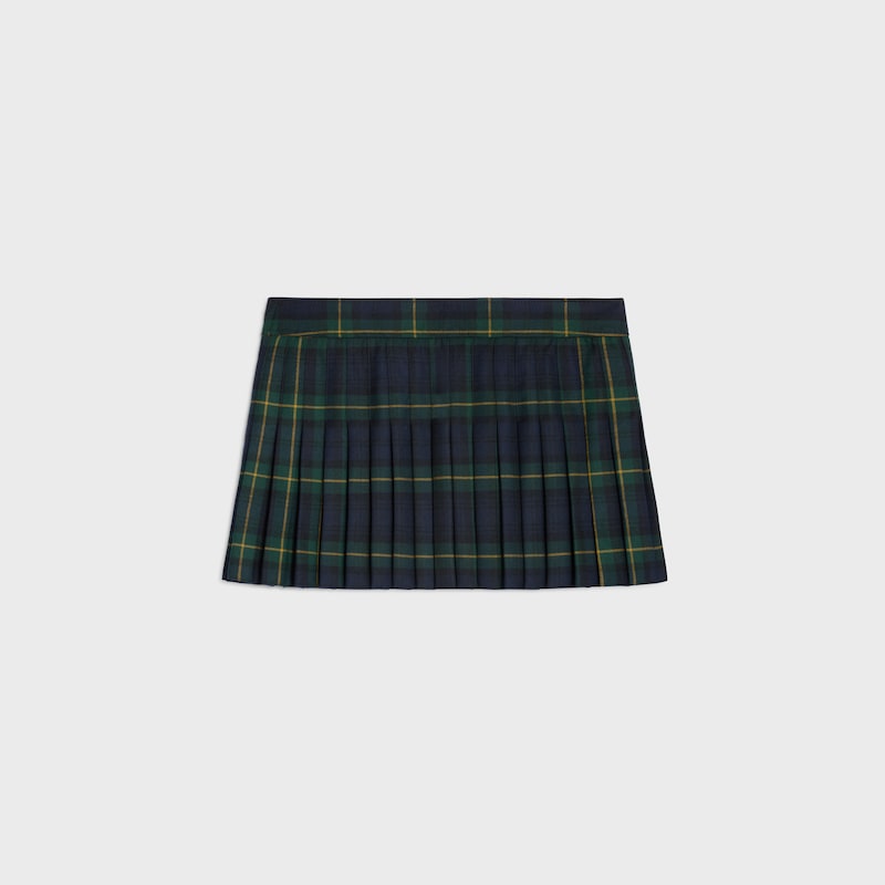 kilt-minirock aus tartanwolle