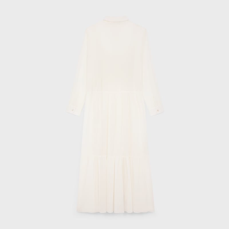langes hemdkleid aus baumwollseide-crepon