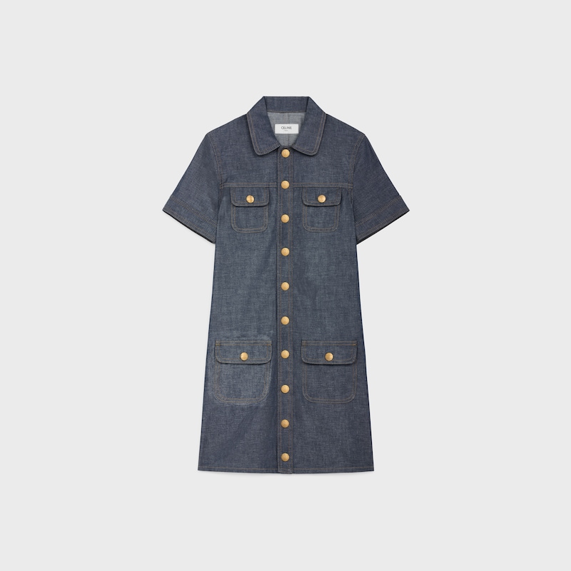 minikleid aus raw-wash-denim
