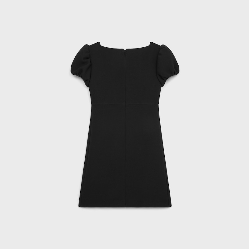 minikleid mit schmuckknöpfen aus wollpiqué