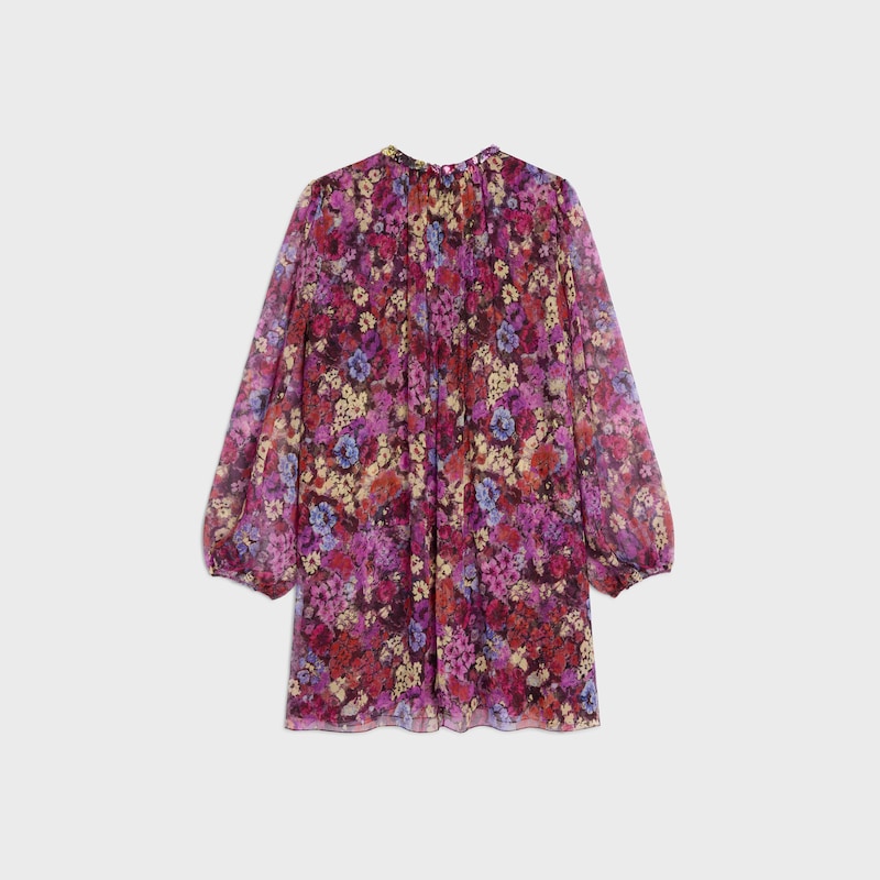 besticktes mini-trachtenkleid aus seidenkrepp