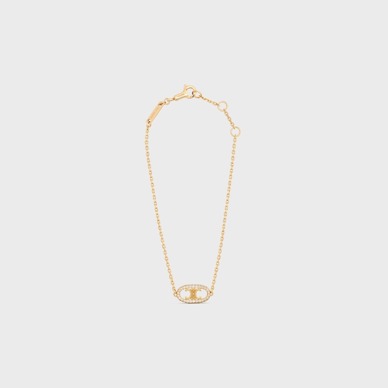 maillon triumphe armband aus gelbgold und diamanten