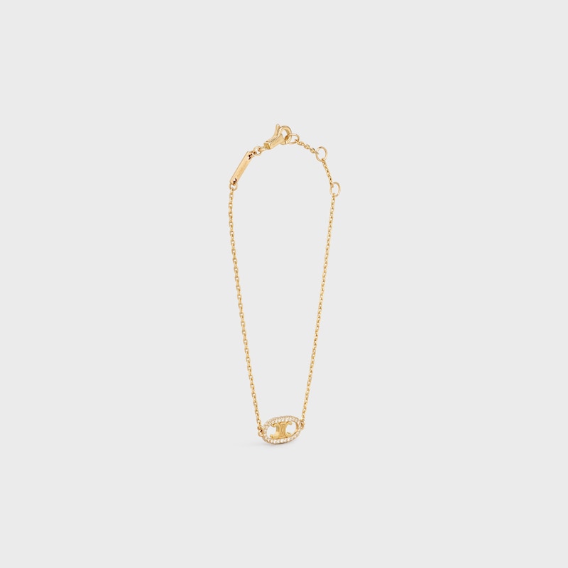 maillon triumphe armband aus gelbgold und diamanten