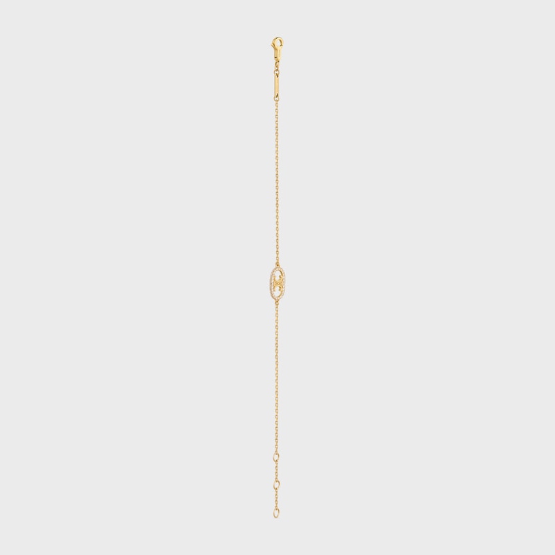 maillon triumphe armband aus gelbgold und diamanten