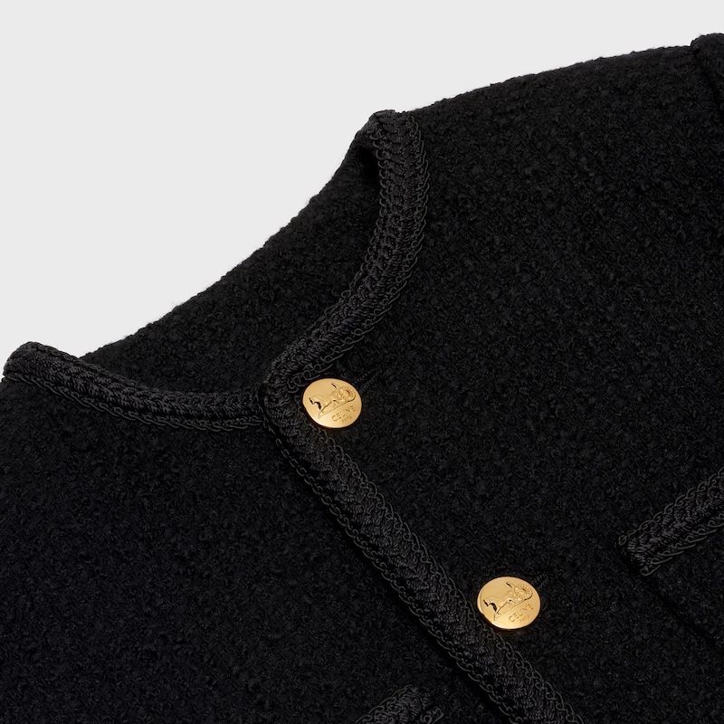 chasseur-jacke aus boucleacute tweed