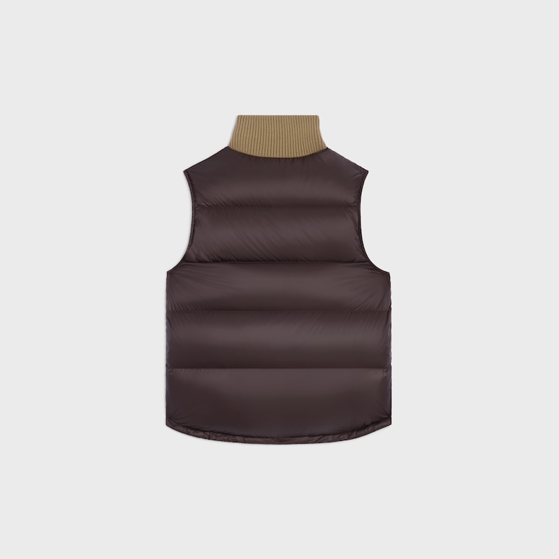Ärmellose steppjacke aus leichtem nylon