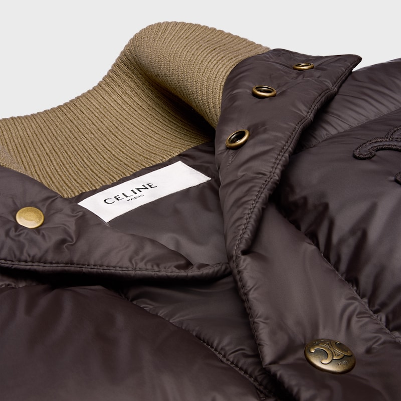 Ärmellose steppjacke aus leichtem nylon