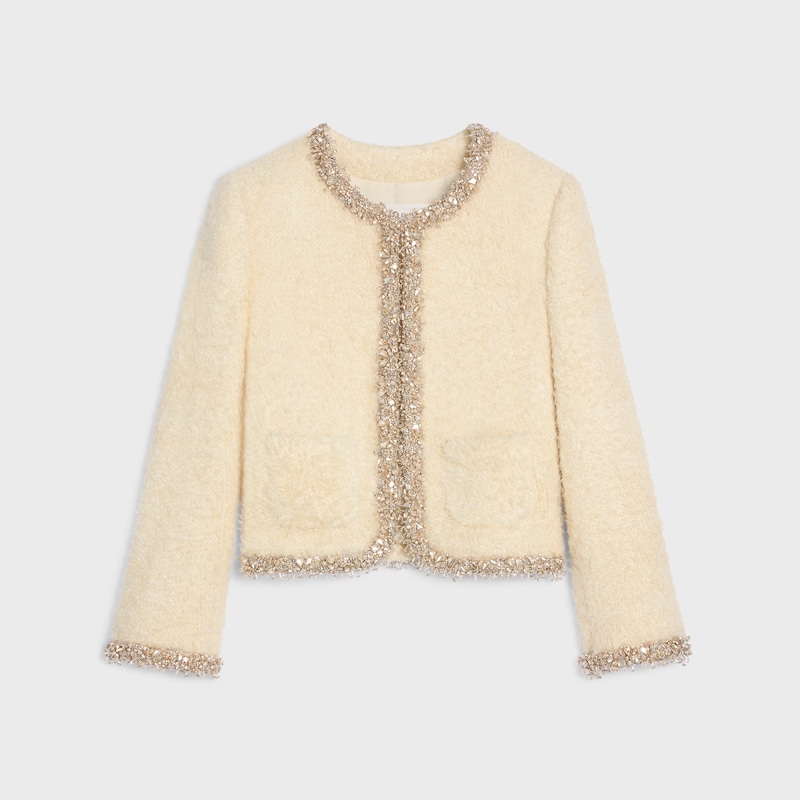 bestickte chelsea-jacke aus seiden-natteacute